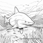 Jungle River Bull Shark Coloring Pages 1