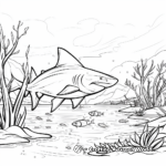 Jungle River Bull Shark Coloring Pages 4