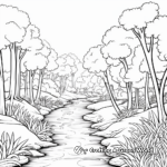 Jungle River Coloring Pages for Kids 2