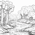 Jungle River Coloring Pages for Kids 4