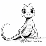 Juvenile Lizard Coloring Pages For Children 1