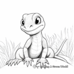 Juvenile Lizard Coloring Pages For Children 4