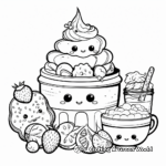 Kawaii Dessert Coloring Pages 2