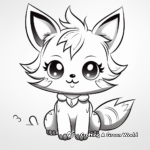 Kawaii Fox Coloring Pages: Foxy Fun 1
