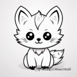 Kawaii Fox Coloring Pages: Foxy Fun 2