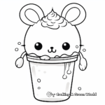 Kawaii-Styled Bunny Bubble Tea Coloring Pages 1