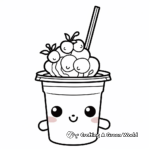 Kawaii-Styled Bunny Bubble Tea Coloring Pages 4