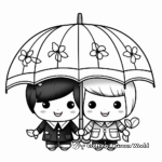 Kawaii Umbrella Friends Coloring Pages for Kids 4