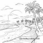 Kid-Friendly Beach Landscape Coloring Pages 2