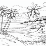 Kid-Friendly Beach Landscape Coloring Pages 3