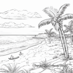 Kid-Friendly Beach Landscape Coloring Pages 4