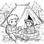 Kid-Friendly Campfire Coloring Pages 1