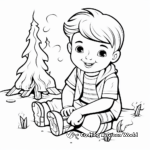 Kid-Friendly Campfire Coloring Pages 2