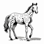 Kid-Friendly Cartoon Appaloosa Horse Coloring Pages 2