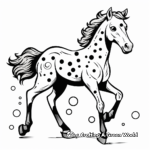 Kid-Friendly Cartoon Appaloosa Horse Coloring Pages 3
