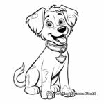 Kid-Friendly Cartoon Border Collie Coloring Pages 1