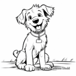 Kid-Friendly Cartoon Border Collie Coloring Pages 2