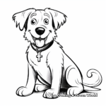 Kid-Friendly Cartoon Border Collie Coloring Pages 3