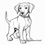 Kid-Friendly Cartoon Chocolate Lab Coloring Pages 2