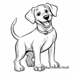 Kid-Friendly Cartoon Chocolate Lab Coloring Pages 3