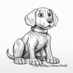 Kid-Friendly Cartoon Chocolate Lab Coloring Pages 4
