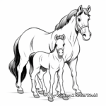 Kid-Friendly Cartoon Clydesdale Coloring Pages 1