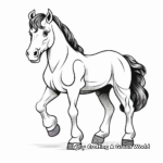 Kid-Friendly Cartoon Clydesdale Coloring Pages 4