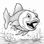 Kid-Friendly Cartoon Cod Coloring Pages 2