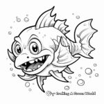 Kid-Friendly Cartoon Cod Coloring Pages 3
