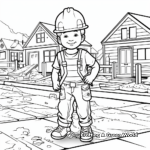 Kid-Friendly Cartoon Construction Worker Coloring Pages 3
