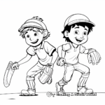 Kid-Friendly Cartoon Cricket Players Coloring Pages 4