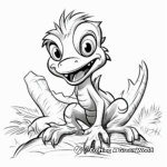 Kid-Friendly Cartoon Deinonychus Coloring Pages 3