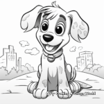 Kid-Friendly Cartoon Dog Coloring Pages 1