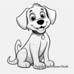 Kid-Friendly Cartoon Dog Coloring Pages 2
