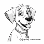 Kid-Friendly Cartoon Dog Coloring Pages 3