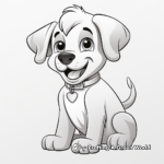 Kid-Friendly Cartoon Dog Coloring Pages 4