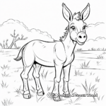 Kid-Friendly Cartoon Donkey Coloring Pages 3