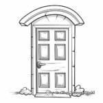 Kid-friendly Cartoon Door Coloring Pages 3
