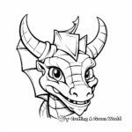 Kid-Friendly Cartoon Dragon Head Coloring Pages 2