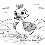 Kid-Friendly Cartoon Duck Coloring Pages 1