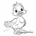 Kid-Friendly Cartoon Duck Coloring Pages 2