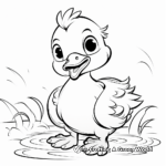Kid-Friendly Cartoon Duck Coloring Pages 3