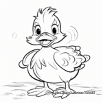 Kid-Friendly Cartoon Duck Coloring Pages 4
