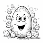 Kid-Friendly Cartoon Easter Egg Coloring Pages 1