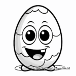 Kid-Friendly Cartoon Easter Egg Coloring Pages 3