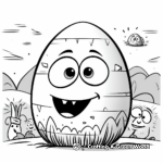 Kid-Friendly Cartoon Easter Egg Coloring Pages 4