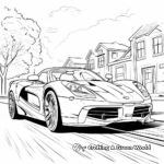 Kid-Friendly Cartoon Ferrari Coloring Pages 4