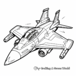 Kid-Friendly Cartoon Fighter Jet Coloring Pages 3