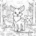 Kid-Friendly Cartoon Forest Animals Coloring Pages 2