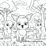 Kid-Friendly Cartoon Forest Animals Coloring Pages 4